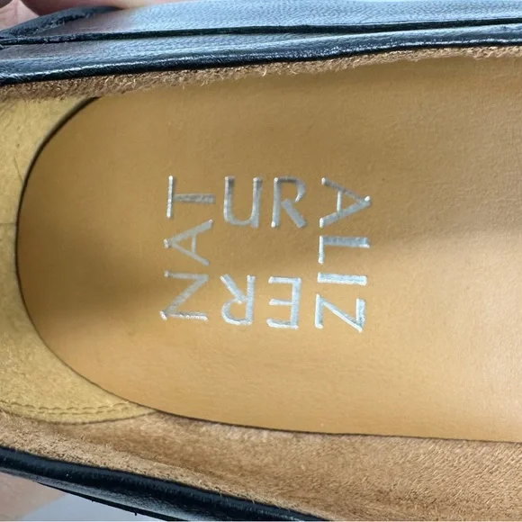 Naturalizer Women's Saban Black Leather Slip On Flats Loafers - Picture 14 of 15